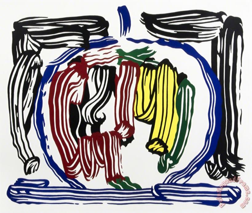 Roy Lichtenstein Brushstroke Apple, 1983 Art Painting