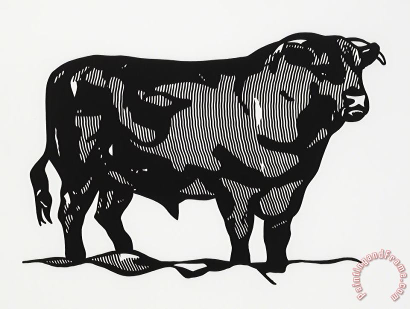 Bull #1,from Bull Profile Series, 1973 painting - Roy Lichtenstein Bull #1,from Bull Profile Series, 1973 Art Print