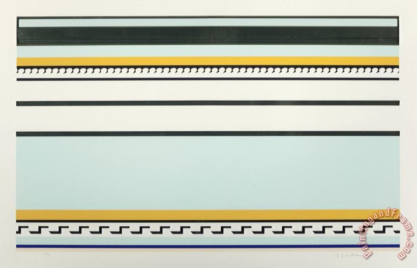 Entablature VI (from The Entablature Series), 1976 painting - Roy Lichtenstein Entablature VI (from The Entablature Series), 1976 Art Print