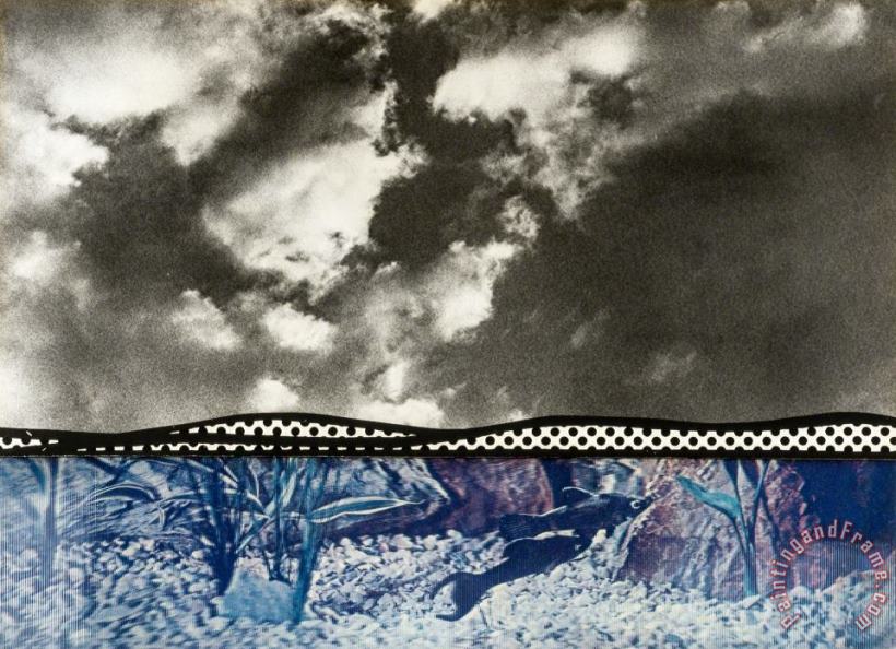 Roy Lichtenstein Fish And Sky, 1967 Art Painting