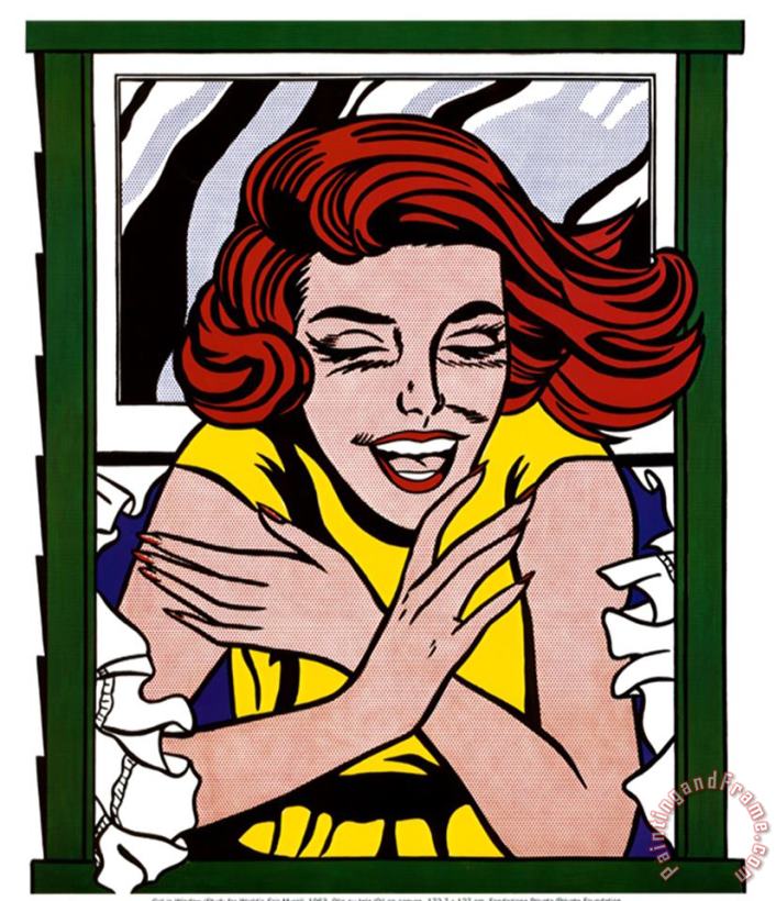 Girl in Window painting - Roy Lichtenstein Girl in Window Art Print