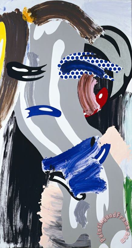 Roy Lichtenstein Gray Head, 1986 Art Print