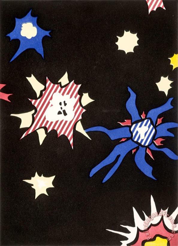 Illustration for Hum Bum, From The La Nouvelle Chute De L'amerique Portfolio, 1992 painting - Roy Lichtenstein Illustration for Hum Bum, From The La Nouvelle Chute De L'amerique Portfolio, 1992 Art Print