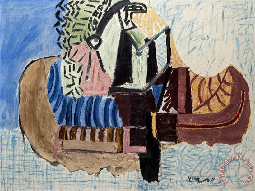 Roy Lichtenstein Indian Paddling Canoe, 1956 Art Print