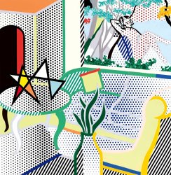 Roy Lichtenstein Interior with Painting of Bather, 1997