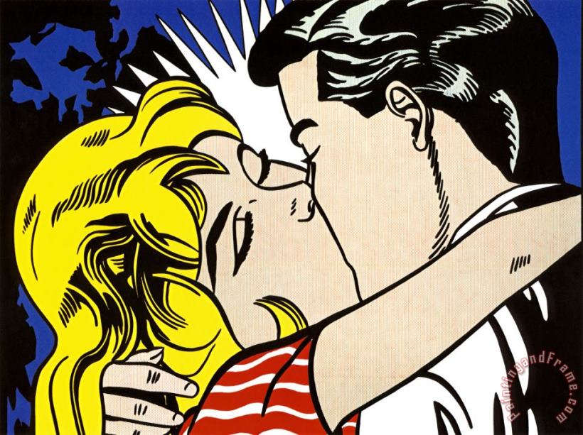 Kiss Ii C 1962 painting - Roy Lichtenstein Kiss Ii C 1962 Art Print
