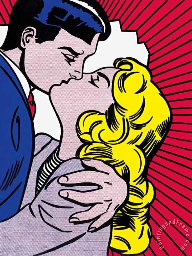 Roy Lichtenstein Kiss III, 1962 Art Print