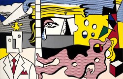 Roy Lichtenstein Landscape with Figures, 1977