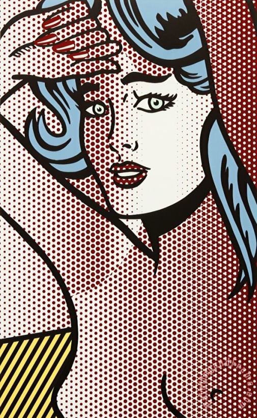 Roy Lichtenstein Nude with Blue Hair, From Nudes Series, 1994 Art Painting