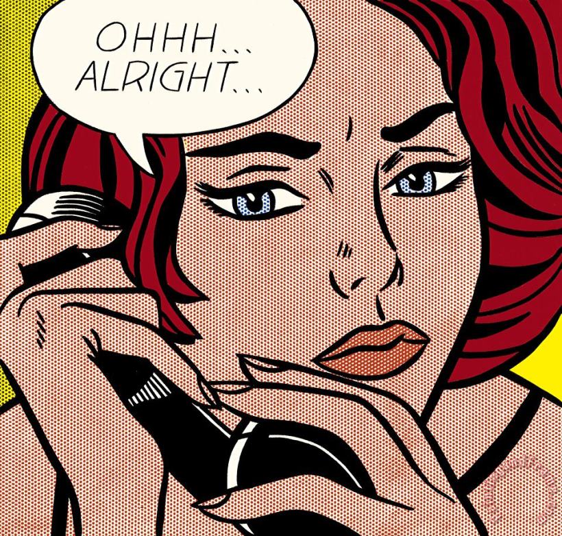 Ohhh Alright 1964 painting - Roy Lichtenstein Ohhh Alright 1964 Art Print