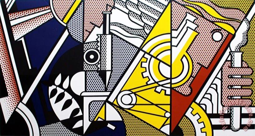 Peace Through Chemistry II, 1970 painting - Roy Lichtenstein Peace Through Chemistry II, 1970 Art Print