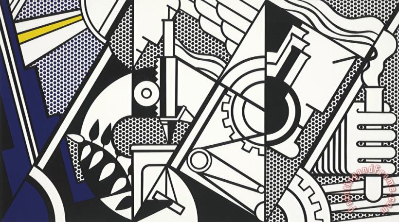 Peace Through Chemistry IV, 1970 painting - Roy Lichtenstein Peace Through Chemistry IV, 1970 Art Print