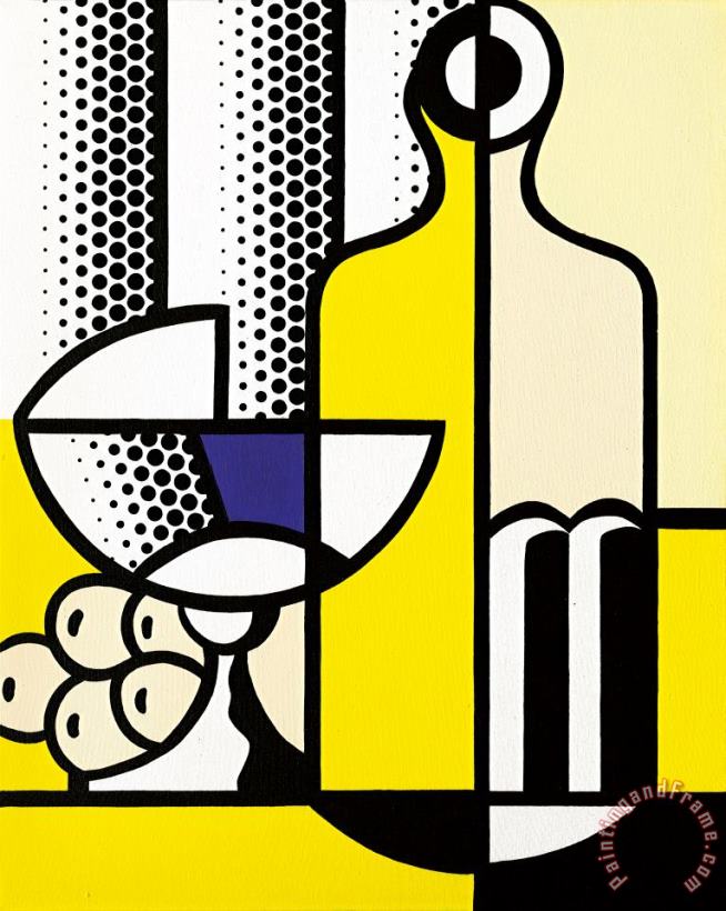 Purist Painting in Yellows, 1975 painting - Roy Lichtenstein Purist Painting in Yellows, 1975 Art Print