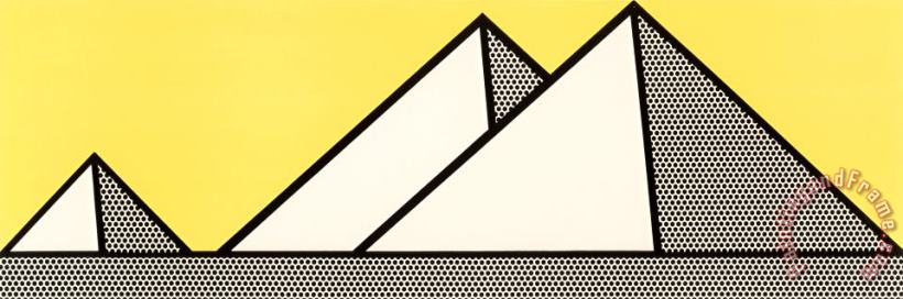 Roy Lichtenstein Pyramids, 1969 Art Painting
