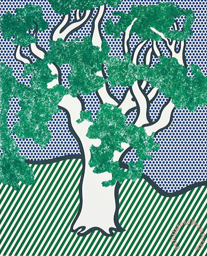 Rain Forest, From Columbus in Search of a New Tomorrow, 1992 painting - Roy Lichtenstein Rain Forest, From Columbus in Search of a New Tomorrow, 1992 Art Print