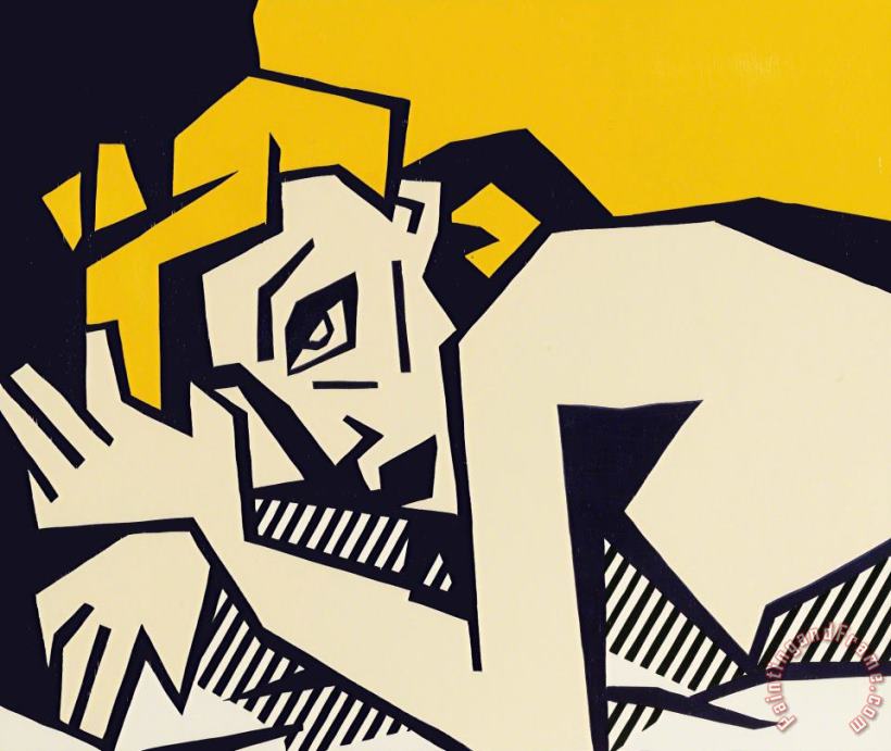 Roy Lichtenstein Reclining Nude, 1980 Art Painting