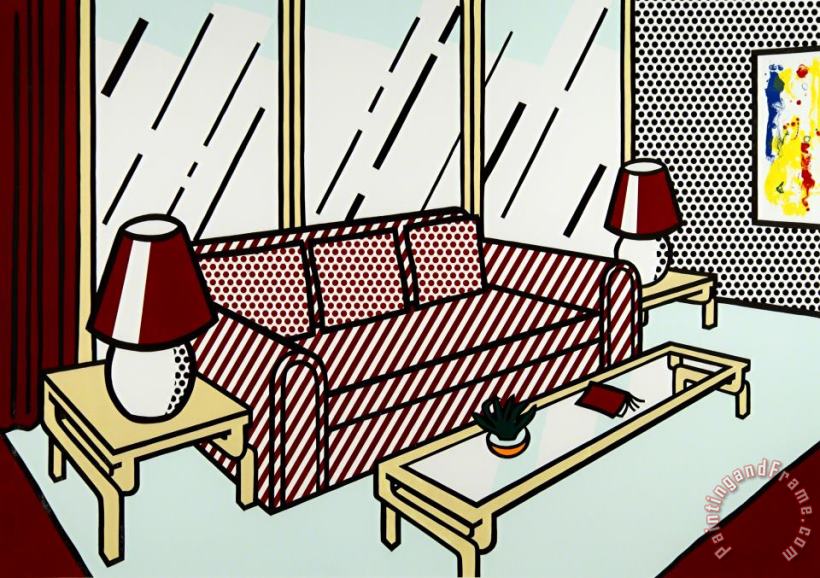 Roy Lichtenstein Red Lamps, 1990 Art Print