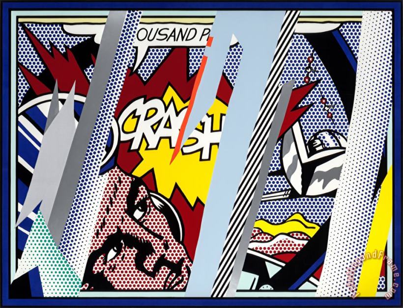 Reflections on Crash (from Reflections Series), 1990 painting - Roy Lichtenstein Reflections on Crash (from Reflections Series), 1990 Art Print