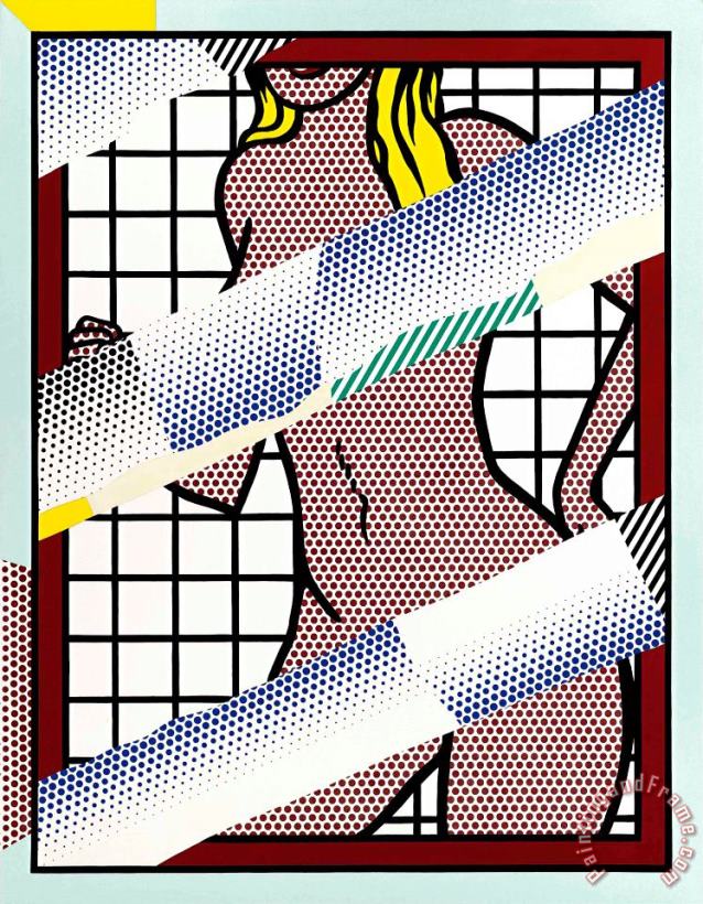 Reflections on Jessica Helms, 1990 painting - Roy Lichtenstein Reflections on Jessica Helms, 1990 Art Print