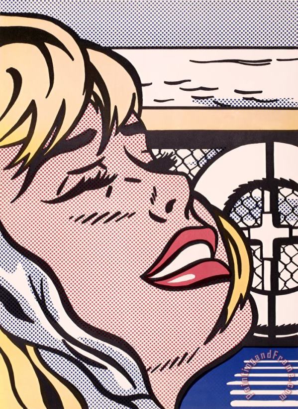 Shipboard Girl, 1965 painting - Roy Lichtenstein Shipboard Girl, 1965 Art Print