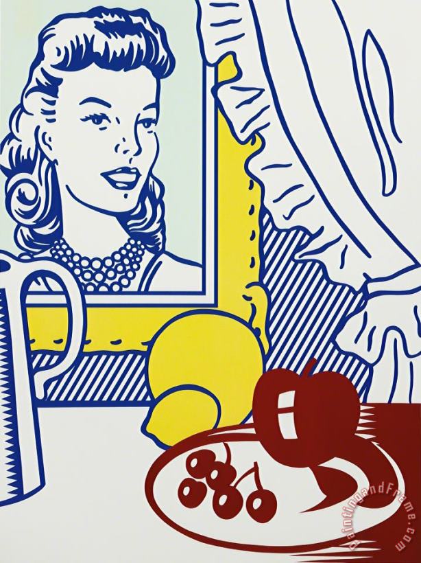 Still Life with Portrait, 1974 painting - Roy Lichtenstein Still Life with Portrait, 1974 Art Print