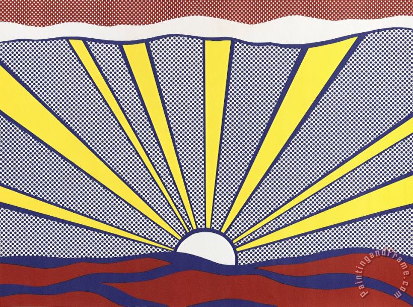 Sunrise, 1965 painting - Roy Lichtenstein Sunrise, 1965 Art Print