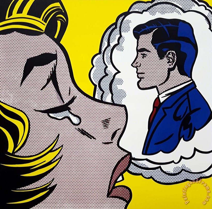 Roy Lichtenstein Thinking of Him, 1991 Art Print
