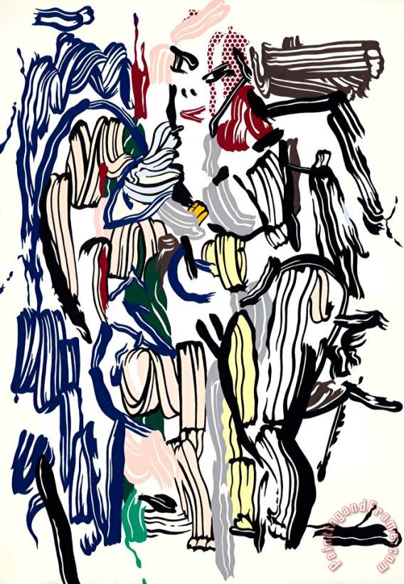 Woman II, 1982 painting - Roy Lichtenstein Woman II, 1982 Art Print