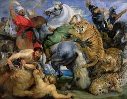 Rubens - The Tiger Hunt painting
