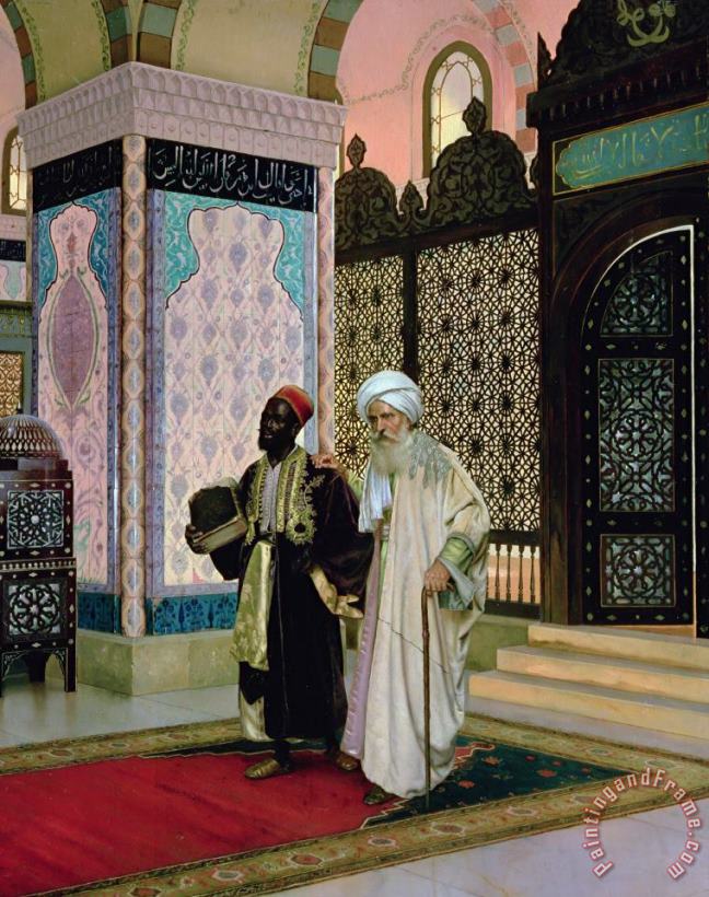 Rudolphe Ernst After Prayers At The Mosque Art Print