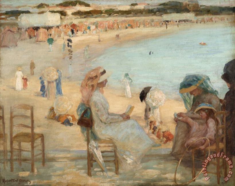 On The Beach (royan) painting - Rupert Bunny On The Beach (royan) Art Print