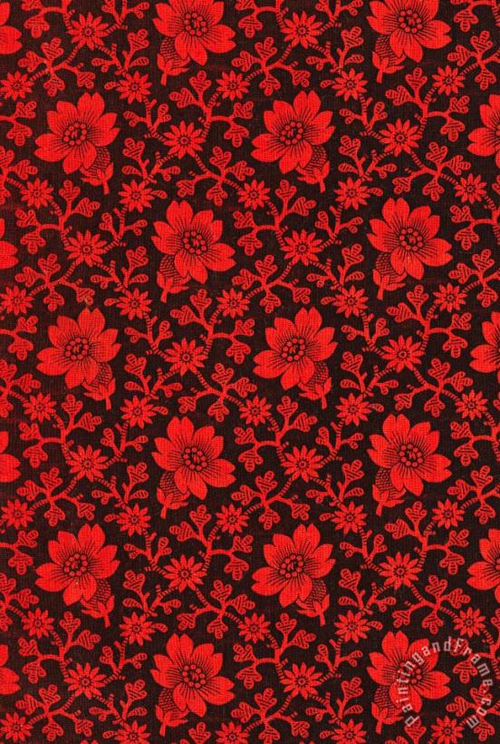Russian School Pre-revolutionary Floral Cloth Art Print