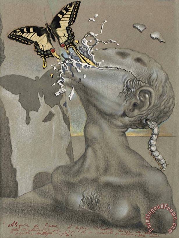 Salvador Dali Allegorie De L'ame, 1951 Art Painting