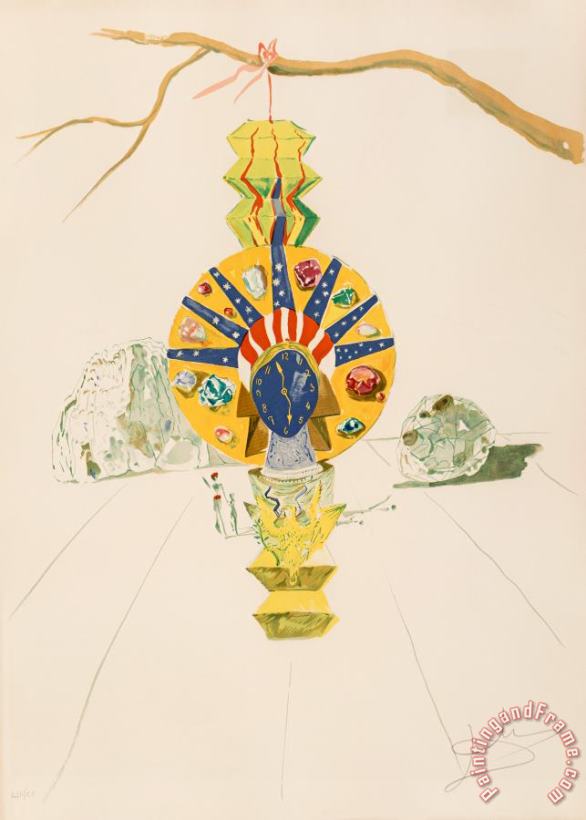 Salvador Dali American Clock, From Time, 1976 Art Painting