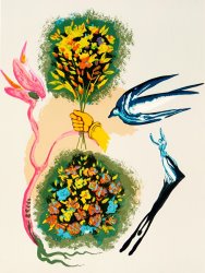 Salvador Dali Apparition of The Rose, From Magic Butterfly & The