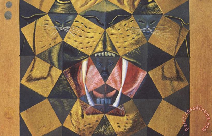 Salvador Dali Cinquenta Tigre Real II Art Painting