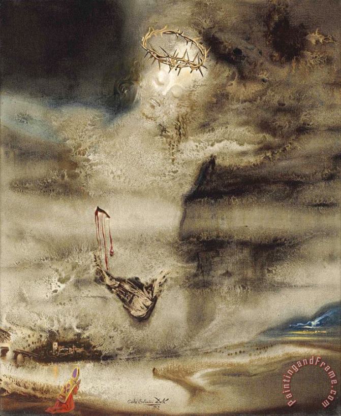 Cristo Del Valles (christ of Valles), 1962 painting - Salvador Dali Cristo Del Valles (christ of Valles), 1962 Art Print