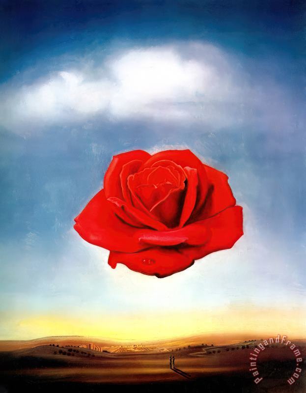 Salvador Dali Dali Meditative Rose Art Print