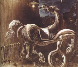 Salvador Dali Debris of an Automobile Giving Birth to a Blind Horse Biting a Telephone