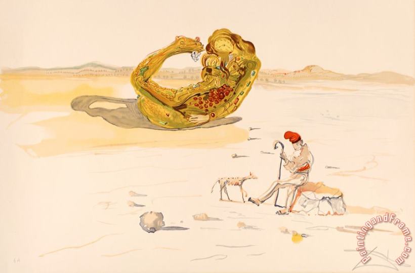 Salvador Dali Desert Watch, From Time, 1976 Art Painting