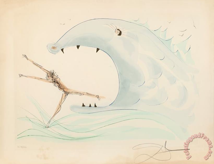 Jonah And The Whale, From Our Historical Heritage painting - Salvador Dali Jonah And The Whale, From Our Historical Heritage Art Print