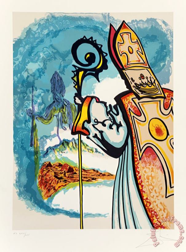 King Richard, From Ivanhoe, 1977 painting - Salvador Dali King Richard, From Ivanhoe, 1977 Art Print