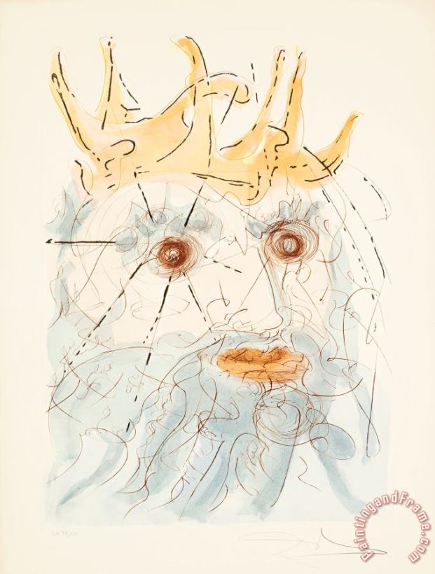 Salvador Dali King Saul, From Our Historical Heritage, 1975 Art Painting