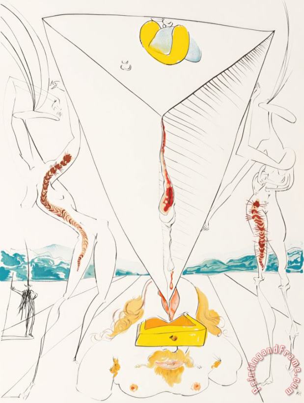 La Conquete Du Cosmos I (conquest of Cosmos I), 1974 painting - Salvador Dali La Conquete Du Cosmos I (conquest of Cosmos I), 1974 Art Print