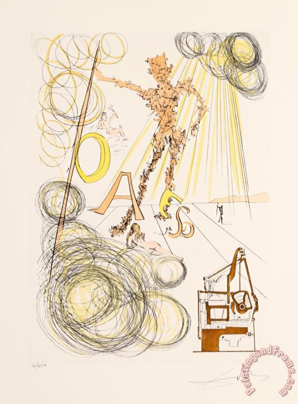 Salvador Dali La Linotype, From Hommage a Leonardo Da Vinci Art Print