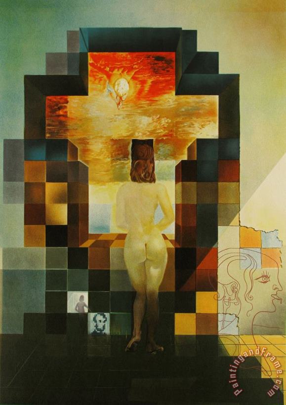 Salvador Dali Lincoln in Dali Vision Art Painting