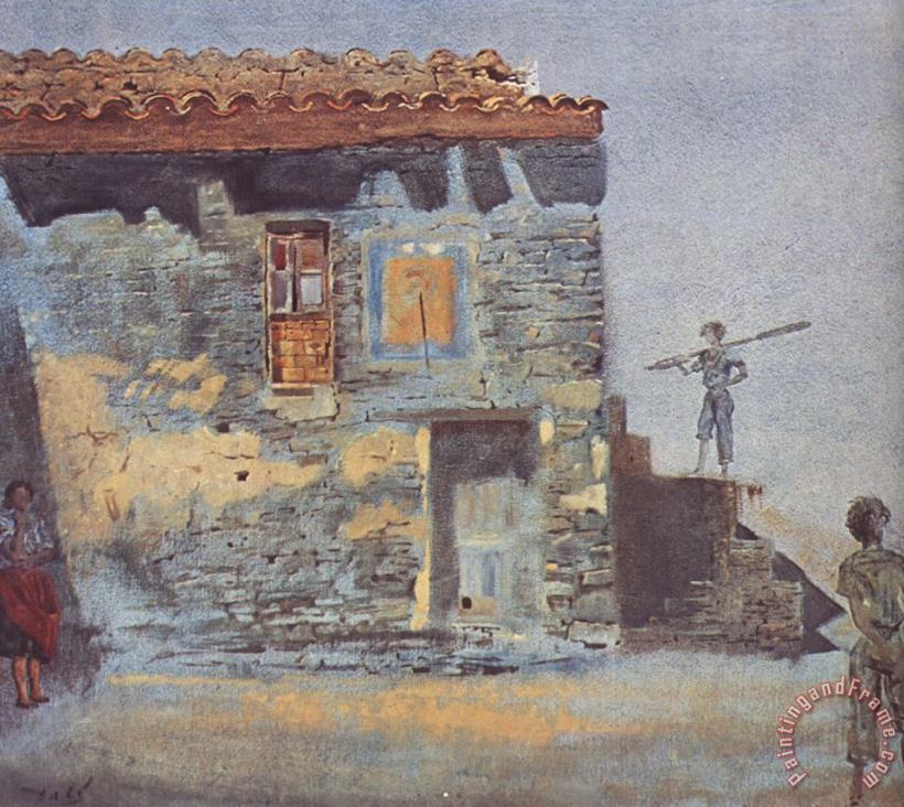 Salvador Dali Noon Barracks of Port Lligat 1956 Art Painting