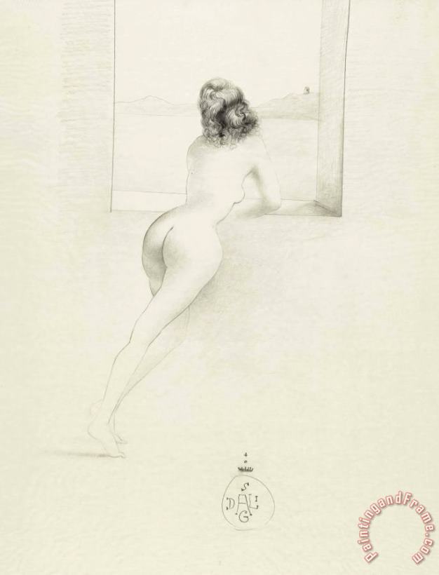 Salvador Dali Nu De Gala a La Fenetre, 1962 Art Print