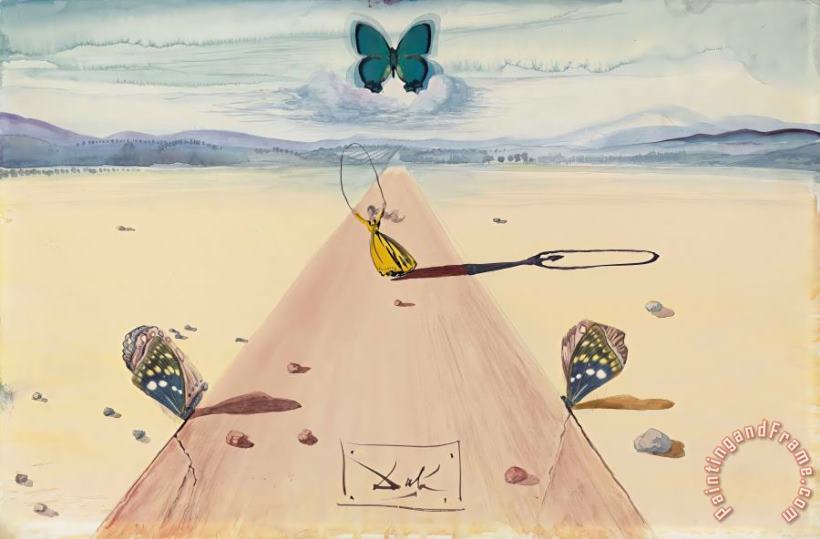 Salvador Dali Paysage Avec Une Femme Sautant a La Corde, 1958 Art Painting