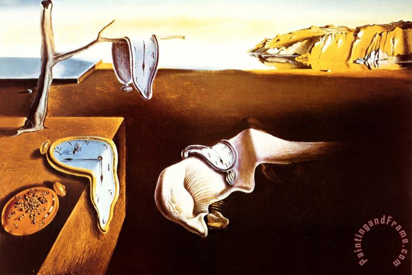 Persistence of Memory painting - Salvador Dali Persistence of Memory Art Print